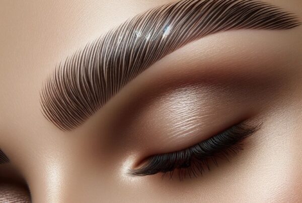 Close-up of PhiBrows showcasing detailed and precise natural-looking strokes.